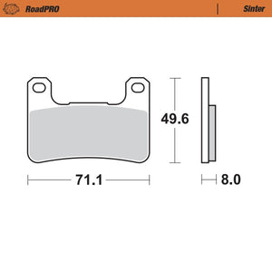 BRAKE PADS FRONT MOTO MASTER ROAD PRO SINTERED KAWASAKI SUZUKI