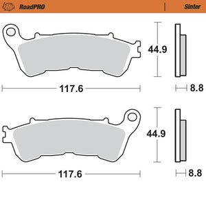 BRAKE PADS FRONT MOTO MASTER ROAD PRO SINTERED HONDA