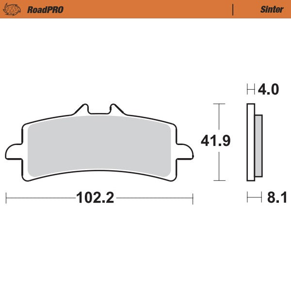 BRAKE PADS FRONT MOTO MASTER ROAD PRO SINTERED APRILIA BIMOTA DUCATI HONDA KAWASAKI KTM TRIUMPH