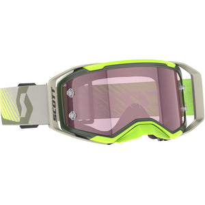 Scott Prospect 2.0 AMP Goggle - Khaki Green / Neon Yellow with Rose Amplifier Works Lens