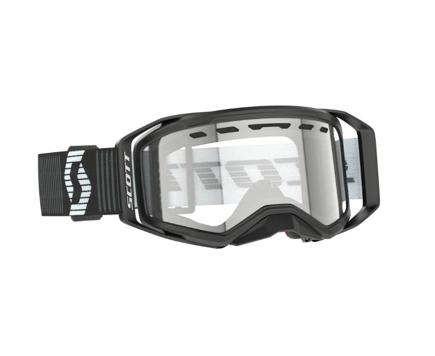 Scott Prospect 2.0 Enduro Goggle - Black / White with Clear S0 ACS Double Lens