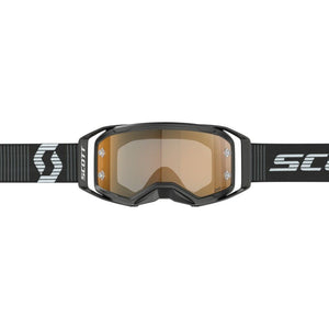 Scott Prospect 2.0 AMP Chrome Goggle - Black / White with Gold Chrome Amplifier Works Lens
