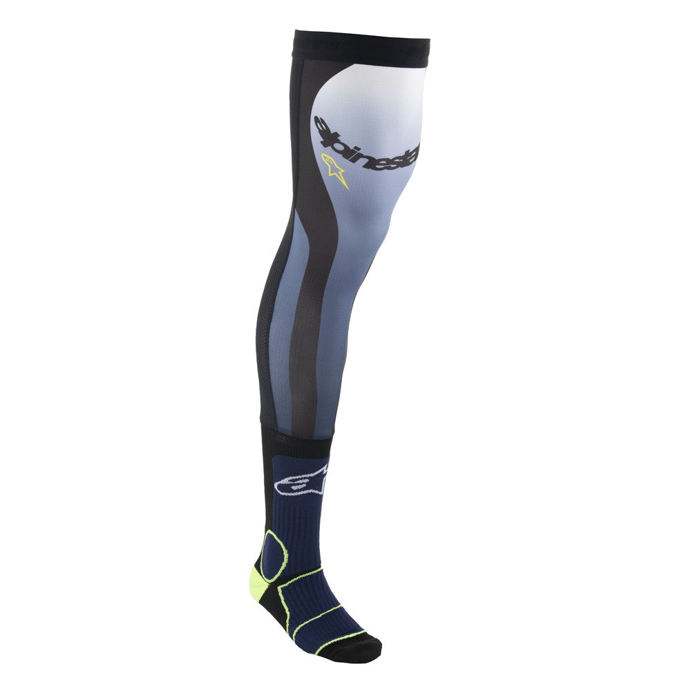 Alpinestars Adult Knee Brace Socks - Navy/Yellow