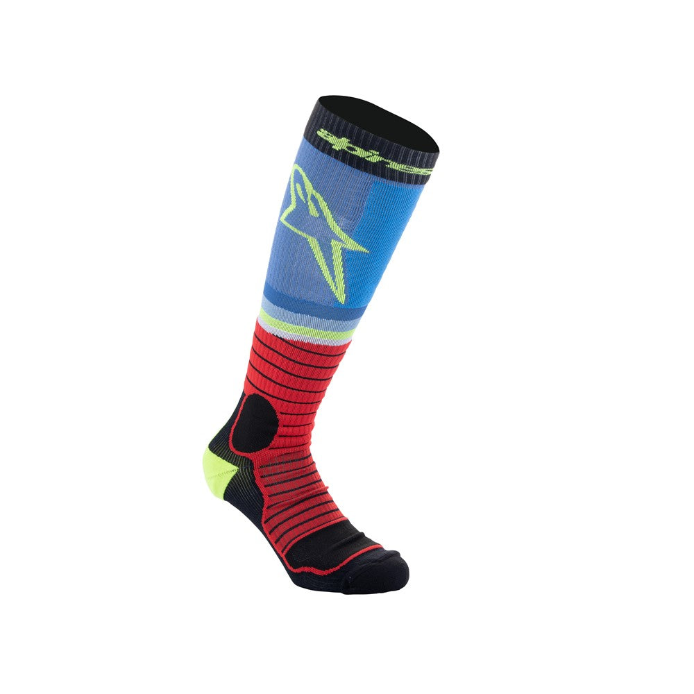 Alpinestars Adult MX Plus V2 Socks - Black/Red/Blue
