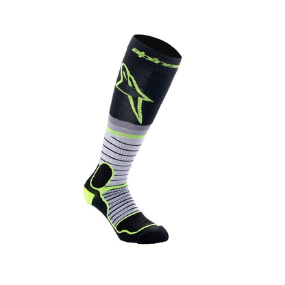 Alpinestars Adult MX Plus V2 Socks - Black/Gray/Yellow