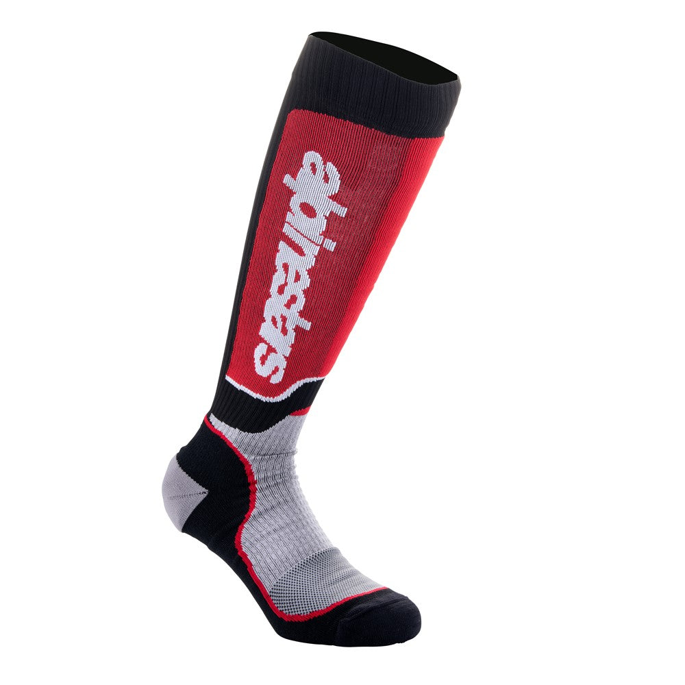Alpinestars Adult MX Plus Socks - Black/Gray/Red