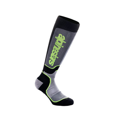 Alpinestars Adult MX Plus Socks - Black/Gray/Yellow