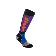 Load image into Gallery viewer, Alpinestars Youth MX Plus Socks - Black/Blue/Purple