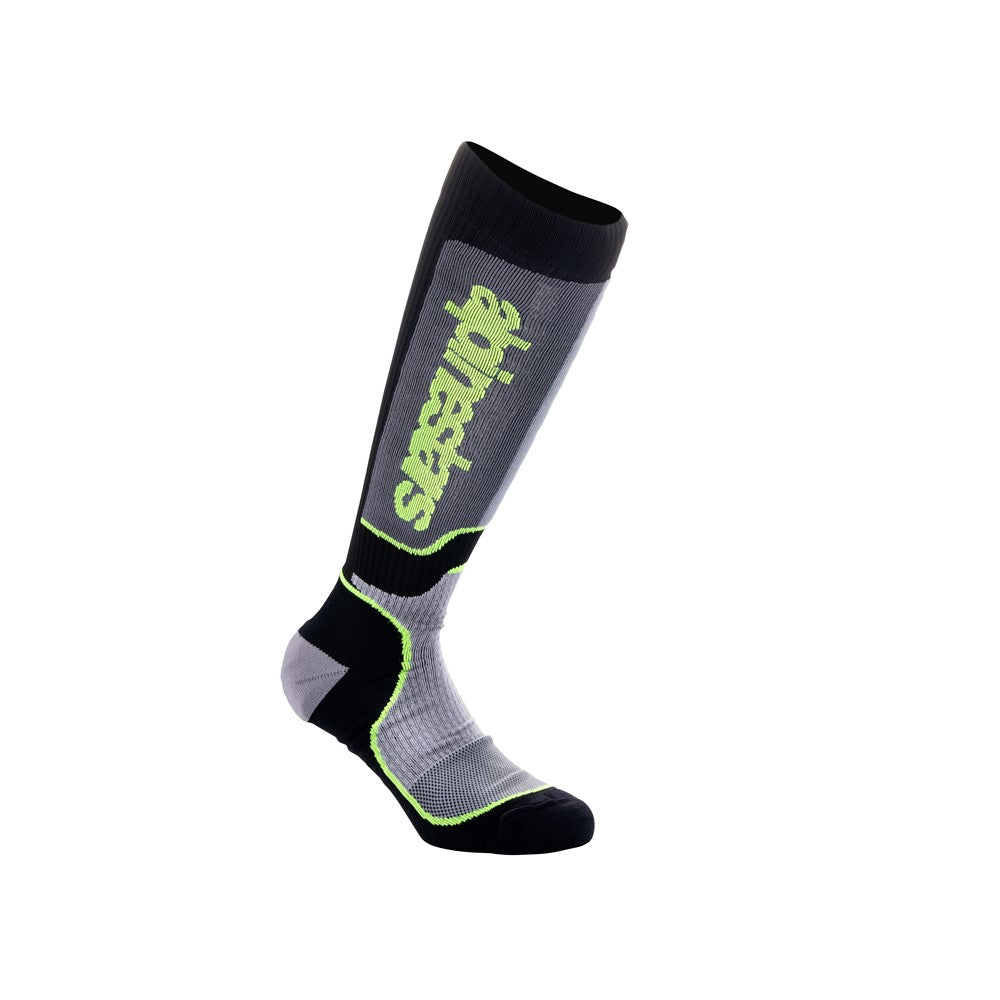 Alpinestars Youth MX Plus Socks - Black/Gray/Yellow