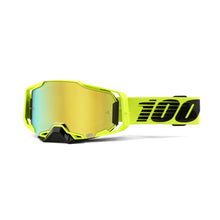 Load image into Gallery viewer, 100% Armega Adult Goggle Nuclear Citrus - Mirror Gold Lens