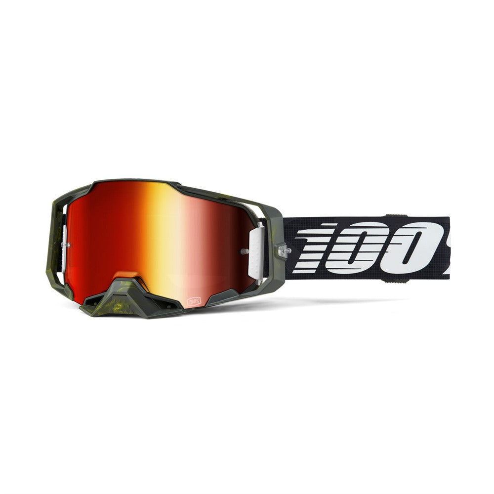 100% Armega Adult MX Goggles - Soledad - Mirror Red Lens