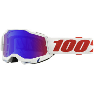 100% Accuri 2 Adult Goggles - Pure - Blue Mirror Lens