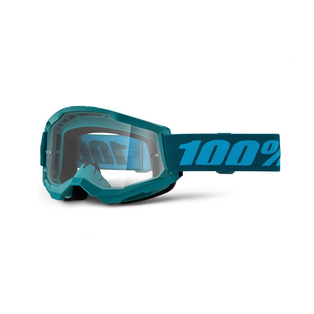 100% Strata 2 Adult MX Goggles - Stone - Clear Lens