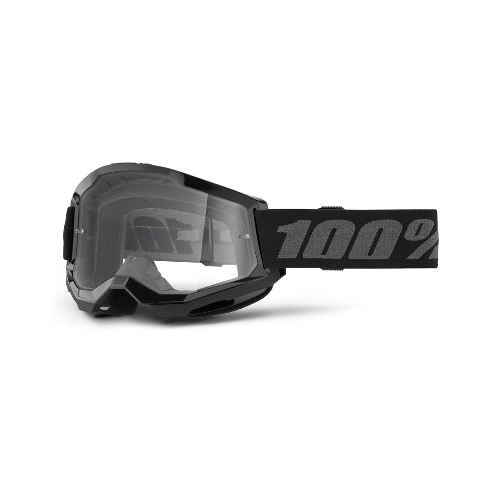 100% Strata 2 Youth Googles - Black - Clear Lens