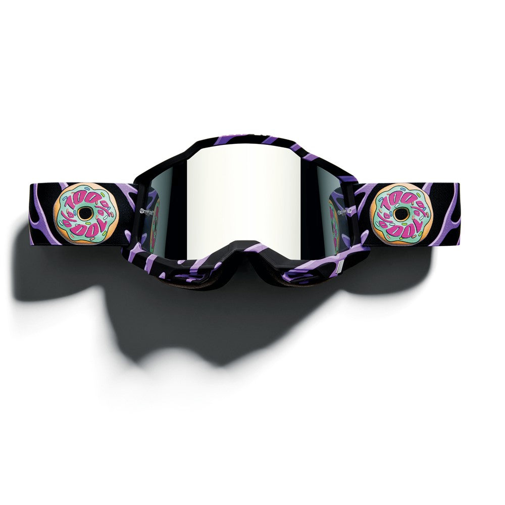 100% Accuri 2 Adult MX Goggles - - Donut Piping - Mirror Silver Lens