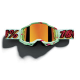 100% Accuri 2 Adult MX Goggles - Donut Voodoo Mirror Red Lens