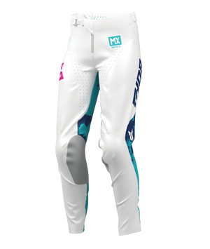 Thor Sportmode Womens MX Pants - Bleach White Aqua