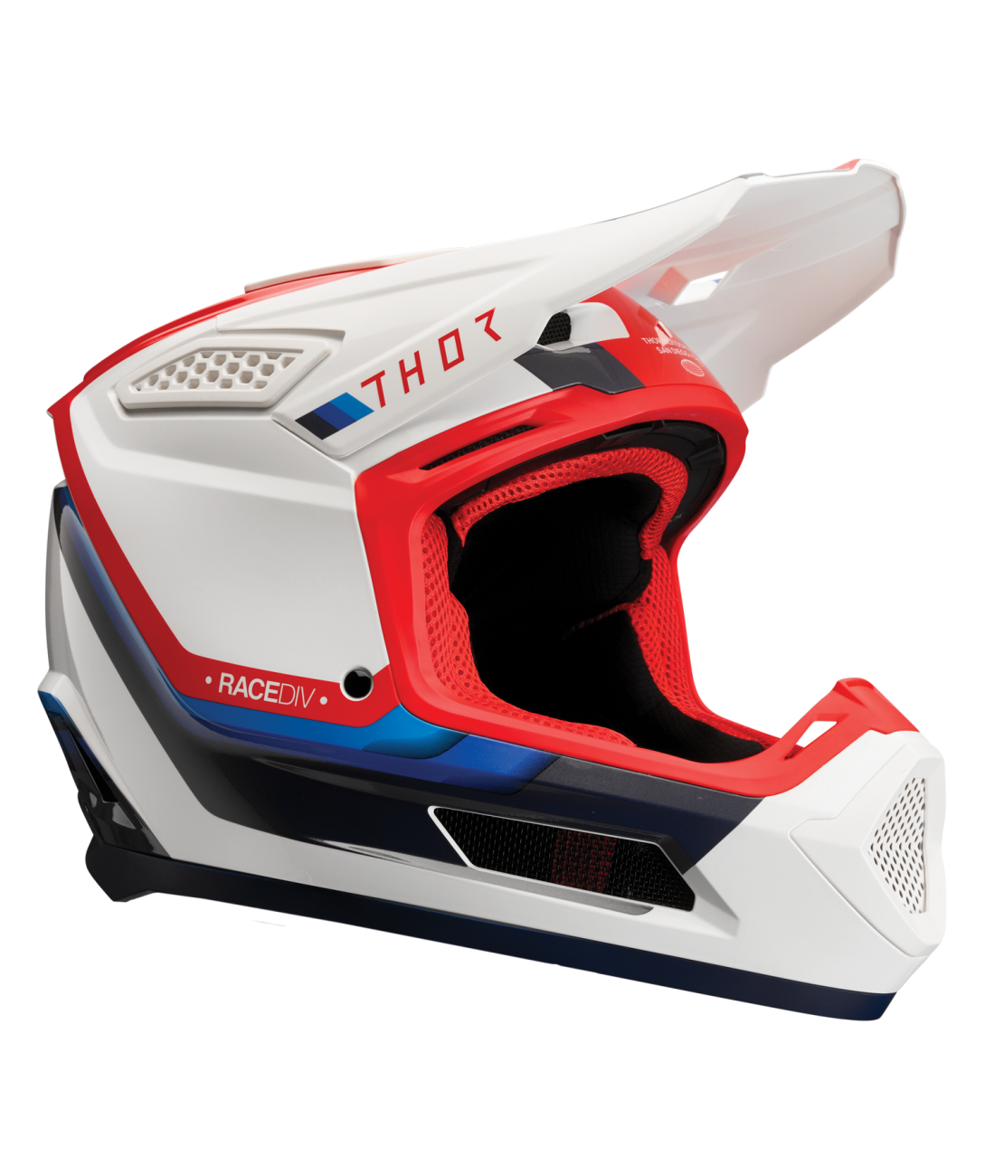 Thor Fleet Adult MX Helmet - Defy White / Red / Blue