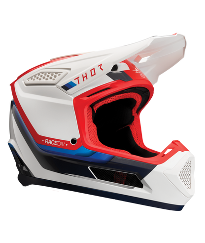 Thor Fleet Adult MX Helmet - Defy White / Red / Blue