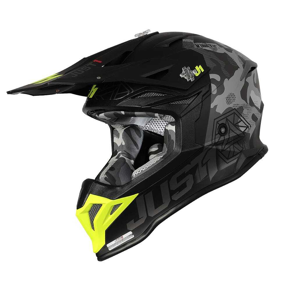 JUST1 J39 Adult X-Large MX Helmet - Kinetic Yellow / Black