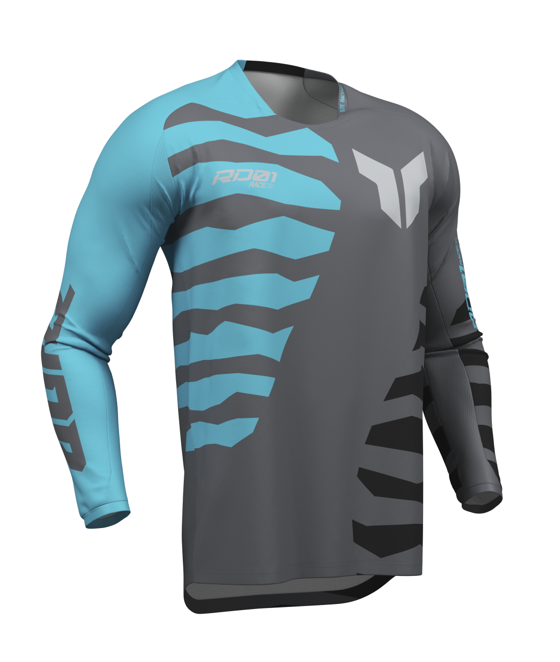 Thor S27 Launchmode Adult MX Jersey - Shredder Charcoal / Aqua