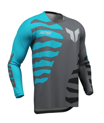 Thor S27 Launchmode Adult MX Jersey - Shredder Charcoal / Aqua