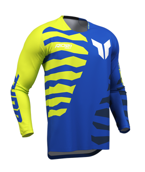 Thor S27 Launchmode Adult MX Jersey - Shredder Blue / Acid