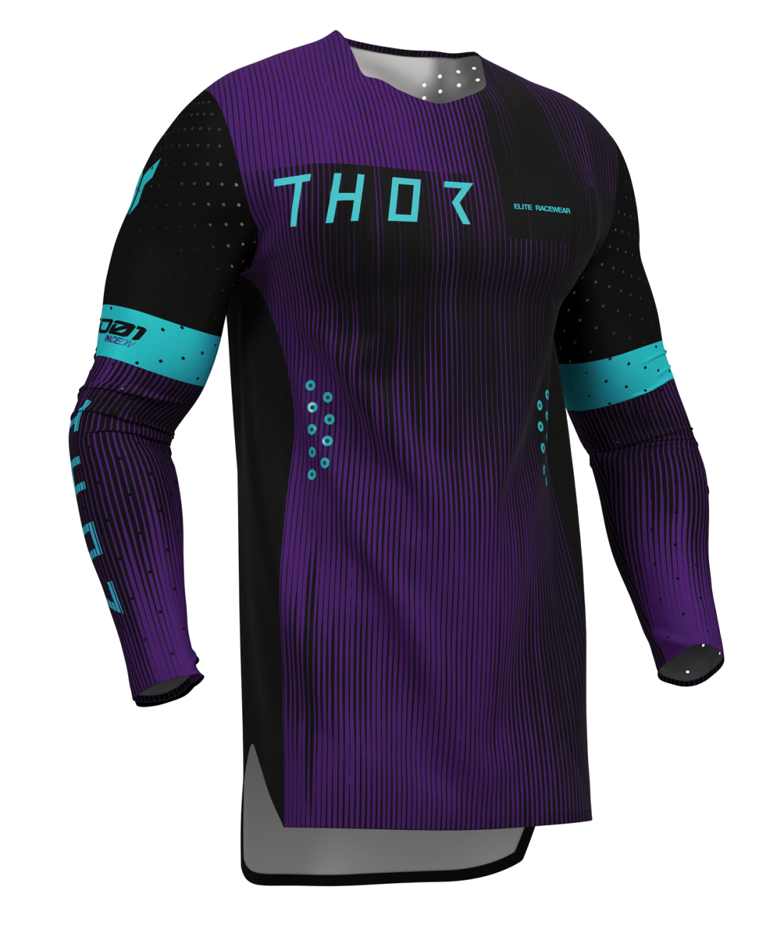 Thor S27 Sportmode Adult MX Jersey - Vanish Black / Purple
