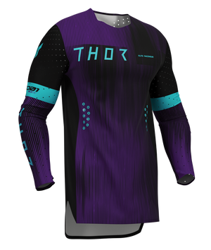 Thor S27 Sportmode Adult MX Jersey - Vanish Black / Purple