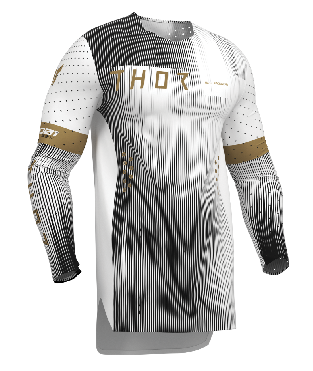 Thor S27 Sportmode Adult MX Jersey - Vanish White / Black