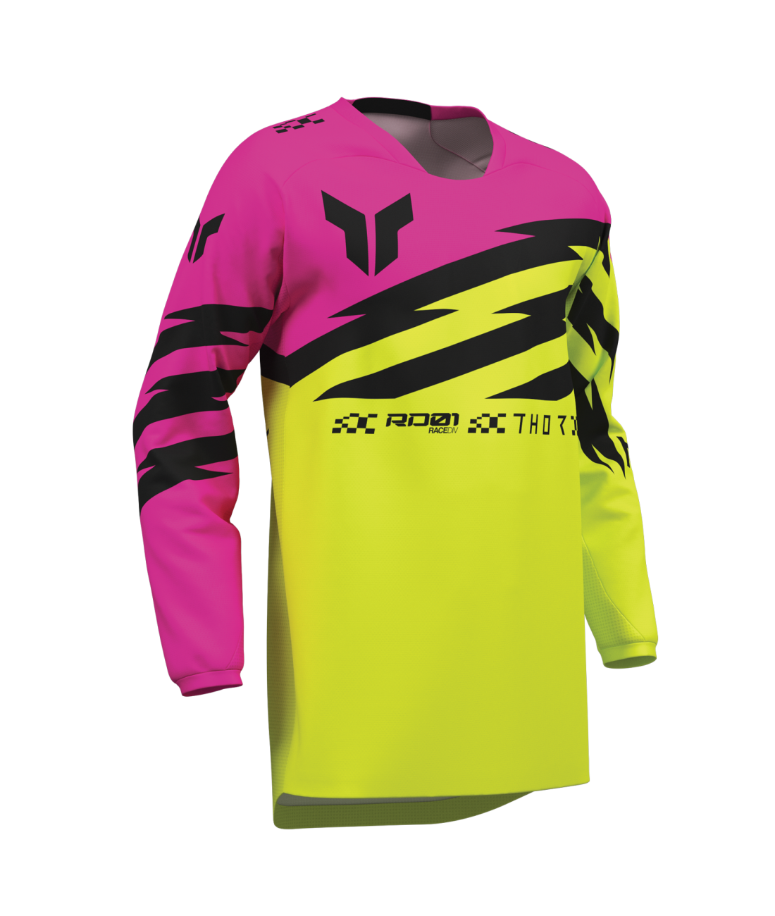 Thor S27 Launchmode Youth MX Jersey - Shockie Acid / Fuchsia