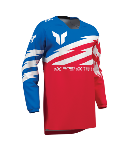 Thor S27 Launchmode Youth MX Jersey - Shockie Red / Blue
