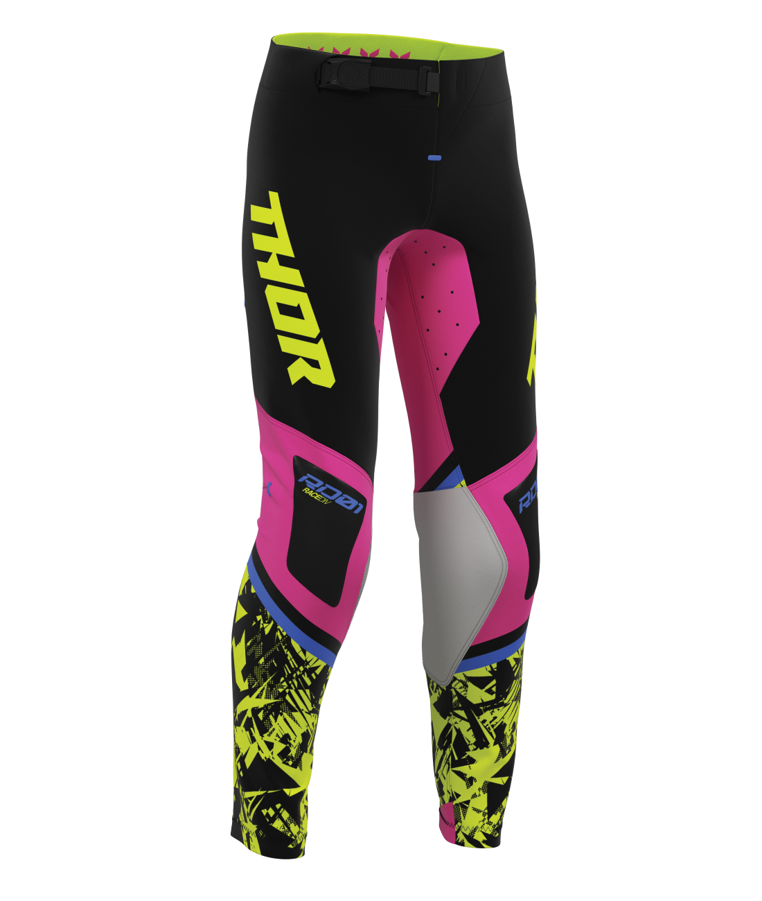 Thor S27 Sportmode Youth MX Pants - Punk'd Black / Fuchsia