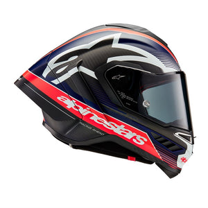 Alpinestars Supertech R10 Helmet - Team Black Carbon / Red / Blue Matt