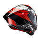 Alpinestars Supertech R10 Helmet - Element Black Carbon / Bright Red / White Gloss