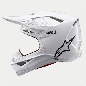 Alpinestars Supertech S-M10 Adult MX Helmet - Solid White Gloss