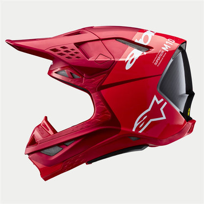 Alpinestars Supertech S-M10 Adult MX Helmet - Flood Red Fluoro / Red Matt / Gloss