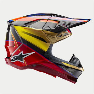 Alpinestars Supertech S-M10 Adult MX Helmet - Era Gold / Yellow / Rio Red Gloss