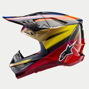 Alpinestars Supertech S-M10 Adult MX Helmet - Era Gold / Yellow / Rio Red Gloss