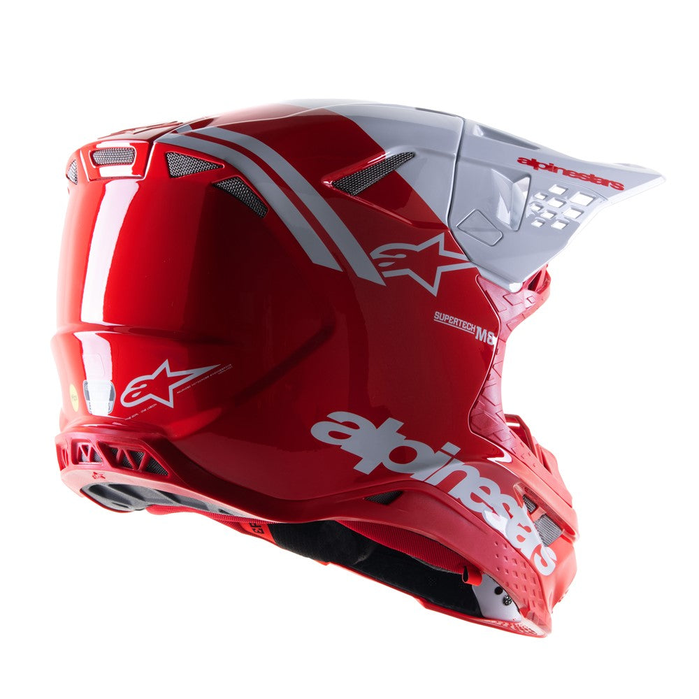 Alpinestars SM8 Adult MX Helmet - Radium 2 Bright Red/White