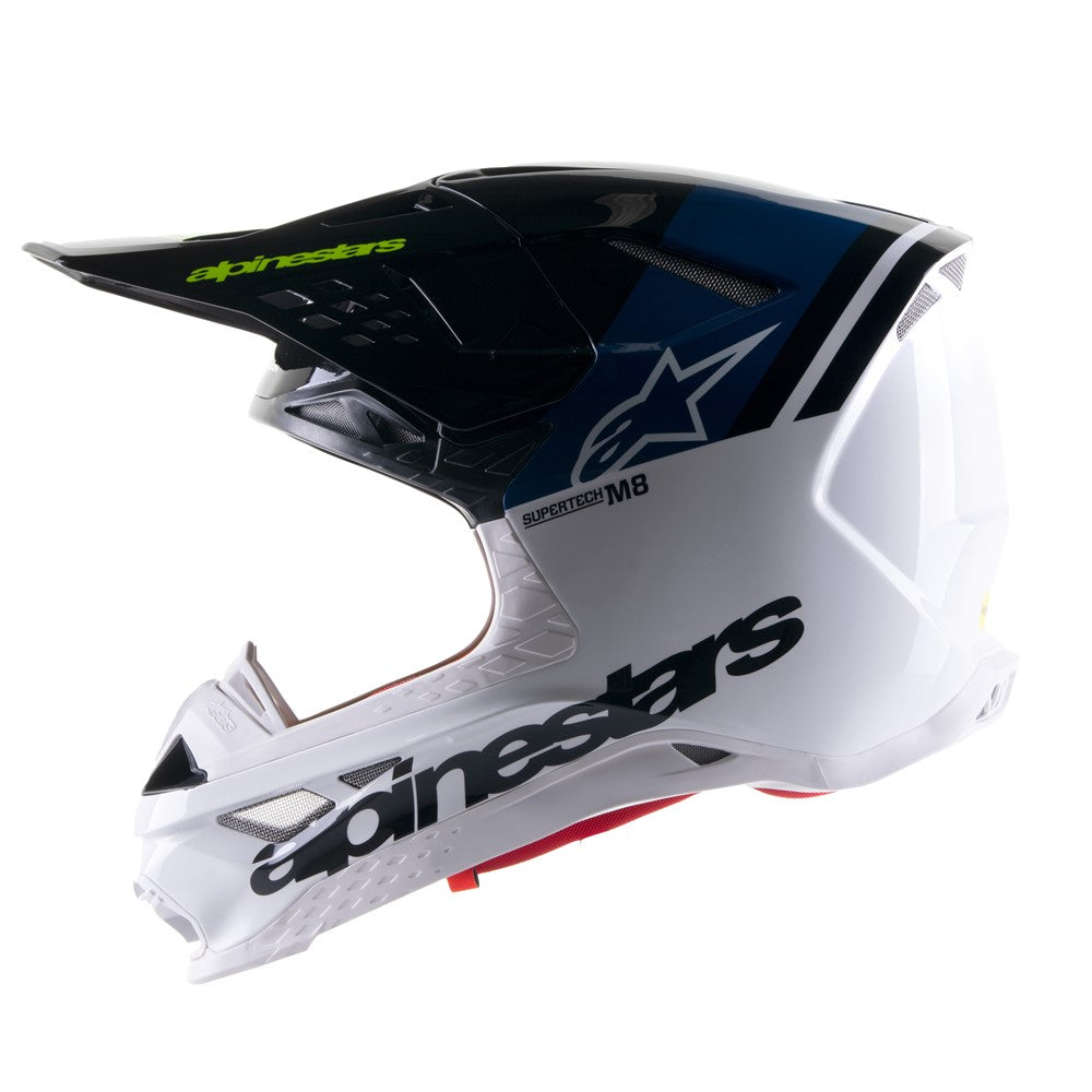 Alpinestars SM8 Adult MX Helmet - Radium 2 Nightlife UCLA Blue/White