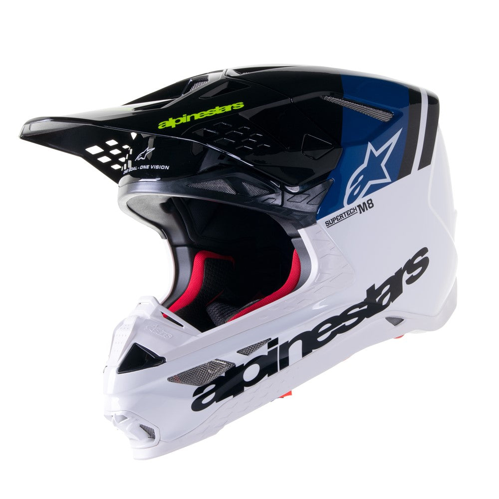 Alpinestars SM8 Adult MX Helmet - Radium 2 Nightlife UCLA Blue/White