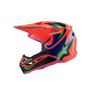 Alpinestars S-M3 Youth MX Helmet - Deegan Orange / Purple / Pink Gloss