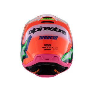 Alpinestars S-M3 Youth MX Helmet - Deegan Orange / Purple / Pink Gloss