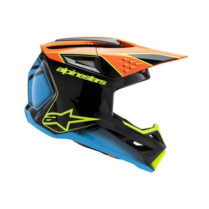 Alpinestars S-M3 Youth MX Helmet - Fray Black / Orange / Yellow Gloss