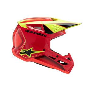 Alpinestars S-M3 Youth MX Helmet - Fray Red / Yellow / Black Gloss