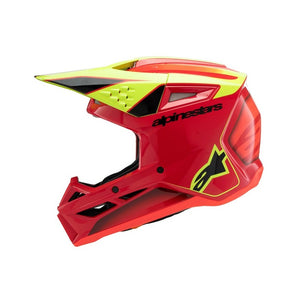 Alpinestars S-M3 Youth MX Helmet - Fray Red / Yellow / Black Gloss