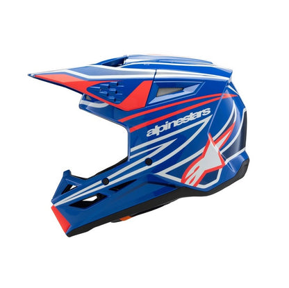 Alpinestars S-M3 Youth MX Helmet - Wurx Blue / Red / White / Black Gloss