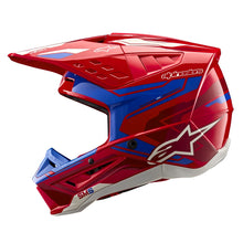 Load image into Gallery viewer, Alpinestars S-M5 Adult MX Helmet - Action 2 Gloss Bright Red/Blue