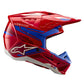 Alpinestars S-M5 Adult MX Helmet - Action 2 Gloss Bright Red/Blue